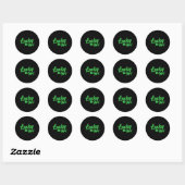 Sticker Rond Saint Patrick`s Day Lucky Girl (Feuille)