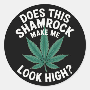 Sticker Rond Saint Patricks Amusante fête pour les gars Grande 