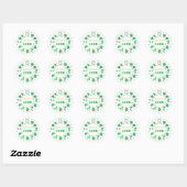 Sticker Rond Saint Patrick's Day (Feuille)