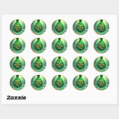Sticker Rond Saint Patrick's Day (Feuille)