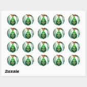 Sticker Rond Saint Patrick's Day (Feuille)