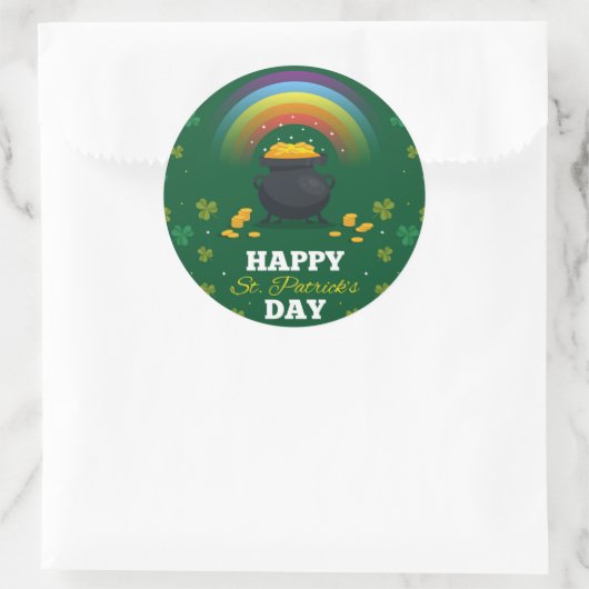 Sticker Rond Saint Patrick's Day (Sac)