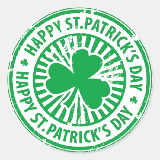 Sticker Rond Saint Patrick's Day (Devant)