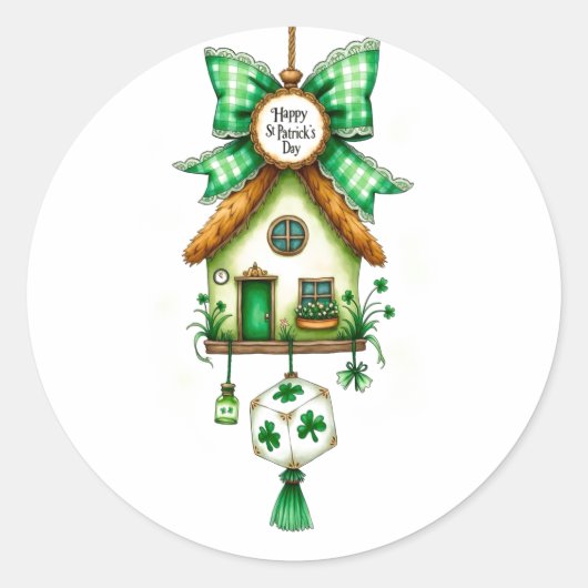 Sticker Rond Saint Patrick's Day (Devant)