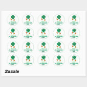 Sticker Rond Saint Patrick's Day (Feuille)