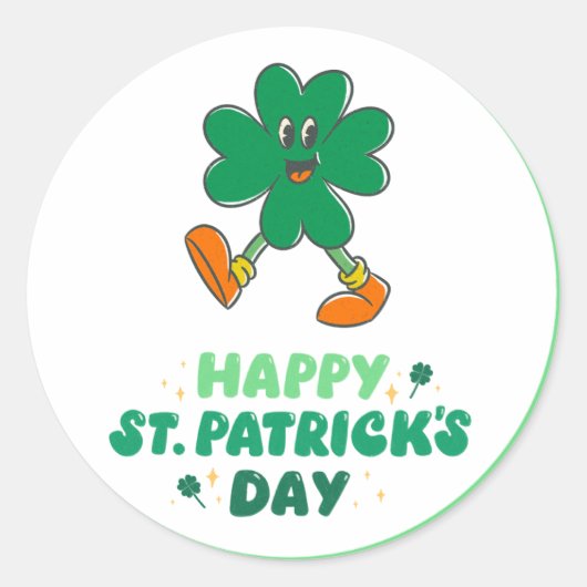 Sticker Rond Saint Patrick's Day (Devant)
