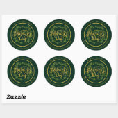 Sticker Rond Saint Patrick's Day (Feuille)