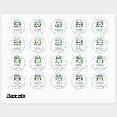 Sticker Rond Saint Patrick's Day - Frapper mes Shamrocks pour l (Feuille)