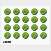 Sticker Rond Saint Patrick's Day Gecko (Feuille)