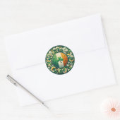 Sticker Rond Saint Patrick's day/Irlande/Irlande (Enveloppe)