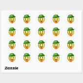 Sticker Rond Saint Patrick's Day Leprechaun (Feuille)