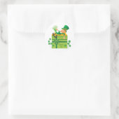 Sticker Rond Saint Patrick's Day Leprechaun (Sac)