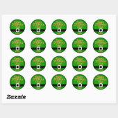 Sticker Rond Saint Patrick's Day Leprechaun (Feuille)