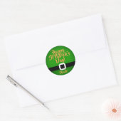 Sticker Rond Saint Patrick's Day Leprechaun (Enveloppe)