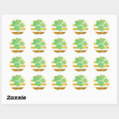 Sticker Rond Saint Patrick's Day Lucky (Feuille)