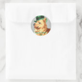 Sticker Rond Saint Patrick's Day Spitz finlandais (Sac)
