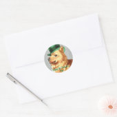 Sticker Rond Saint Patrick's Day Spitz finlandais (Enveloppe)