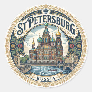 Sticker Rond Saint-Pétersbourg Russie
