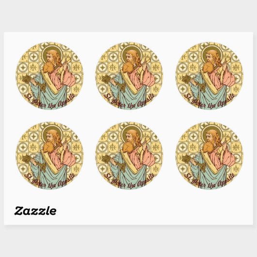 Sticker Rond Saint Pierre l'Apôtre (RLS 14) (Feuille)