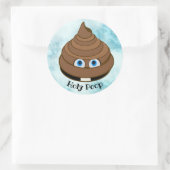 Sticker Rond Saint Poop Emoji (Sac)