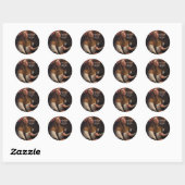 Sticker Rond Saint Rose de Lima Priez pour nous (Feuille)