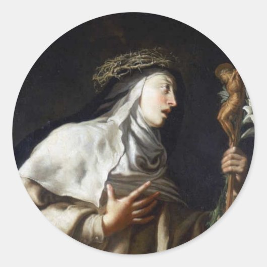 STICKER ROND SAINT TERESA D'AVILA (Devant)