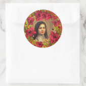 Sticker Rond Saint-Thérèse, poinsettia de la Petite Fleur (Sac)