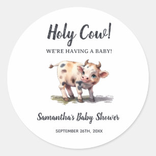 Sticker Rond Saint-Vache ferme animal thème Baby shower Favoris