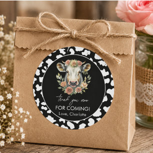 Sticker Rond Saint Vache Je suis une vache fille 1er anniversai