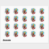 Sticker Rond Saint Valentin (Feuille)