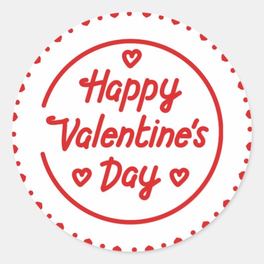 Sticker Rond Saint Valentin (Devant)