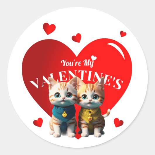 Sticker Rond Saint Valentin (Devant)