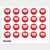 Sticker Rond Saint Valentin (Feuille)