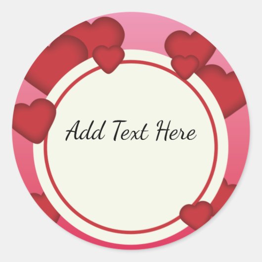 Sticker Rond Saint Valentin (Devant)