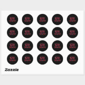 Sticker Rond Saint-Valentin 67 Meme Rempli De Cœurs Drôle S (Feuille)
