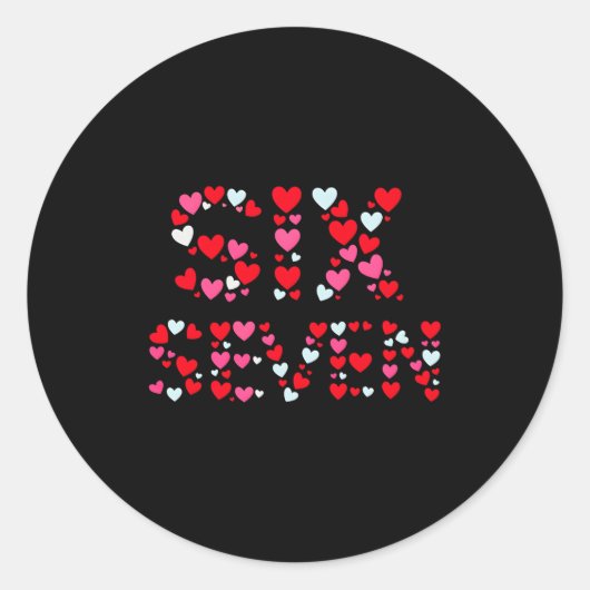 Sticker Rond Saint-Valentin 67 Meme Rempli De Cœurs Drôle S (Devant)