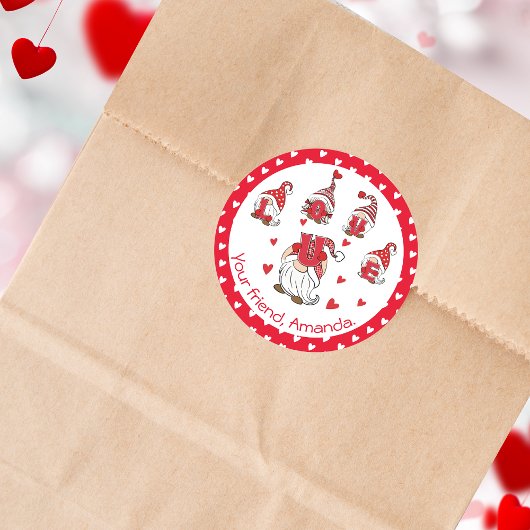 Sticker Rond Saint Valentin|Anniversaire|Anniversaire "Love U"