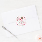 Sticker Rond Saint-Valentin au coeur rose (Enveloppe)