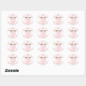 Sticker Rond Saint Valentin Bois Rose Gold Anniversaire (Feuille)