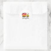 Sticker Rond Saint-Valentin Camion de Camion Charges d'Amour To (Sac)