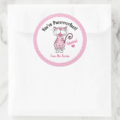 Sticker Rond Saint Valentin Chat Vous êtes un enseignant parfai (Sac)