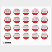 Sticker Rond Saint Valentin Circle personnalisé Adresse de reto (Feuille)