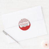 Sticker Rond Saint Valentin Circle personnalisé Adresse de reto (Enveloppe)