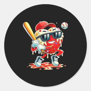 Sticker Rond Saint-Valentin Cœur Baseball Drip Glace Garçons