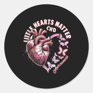 Sticker Rond Saint-Valentin Coeur de sensibilisation à l'enfant