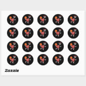 Sticker Rond Saint Valentin Coeur Dunking Basketball Garçons Fi (Feuille)