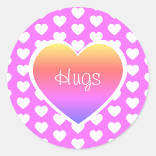 Sticker Rond Saint Valentin Coeurs de sermons LGBTQ
