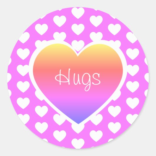 Sticker Rond Saint Valentin Coeurs de sermons LGBTQ (Devant)