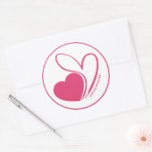 Sticker Rond Saint-Valentin Coeurs Tordus (Enveloppe)