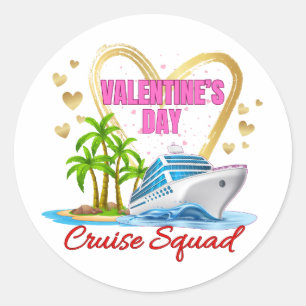 Sticker Rond Saint-Valentin Croisière Escouade Vacation Match
